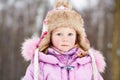 Humeral portrait of little girl in park