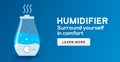 Humidifier air diffuser icon. Purifier microclimate ultrasonic home flat icon, healthy humidity