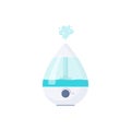 Humidifier for home. Humidifier air diffuser. Purifier microclimate. Vector illustration