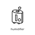 humidifier icon. Trendy modern flat linear vector humidifier icon on white background from thin line Electronic devices collection Royalty Free Stock Photo