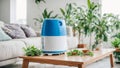 Humidifier in the living room, plants flowerpots fresh room