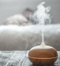 Humidifier on the table in the living room Royalty Free Stock Photo