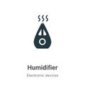 Humidifier vector icon on white background. Flat vector humidifier icon symbol sign from modern electronic devices collection for Royalty Free Stock Photo
