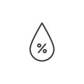 Humidity drop line icon Royalty Free Stock Photo