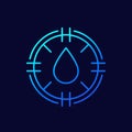 humidity icon, thin line vector Royalty Free Stock Photo