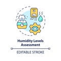 Humidity levels assessment multi color concept icon