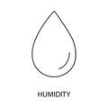 Humidity line vector for food packaging, water drop illustration.