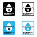 `Humidity` percentage, water vapour concentration information sign