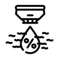 humidity sensor line icon vector illustration black