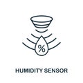 Humidity Sensor outline icon. Thin line style from sensors icons collection. Pixel perfect simple element humidity sensor icon for