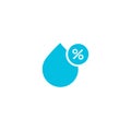 Humidity water icon. Vector temperature dry air humidity icon symbol