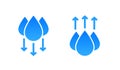 Humidity water icon. Vector temperature dry air humidity icon symbol