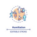 Humiliation concept icon