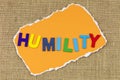 Humility humble respect meditation peace quiet personality