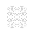 Humility with strength or symbol of wisdowm adinkra symbol. Tribal symbol in Africa. Vector illustration.