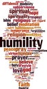 Humility word cloud Royalty Free Stock Photo