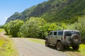 Hummer car in location of tv serie lost in June 2012 hawaii oahu kualoa ranch united states