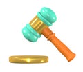 Hummer judge 3d icon transparent illustration