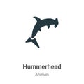 Hummerhead vector icon on white background. Flat vector hummerhead icon symbol sign from modern animals collection for mobile