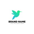 humming bird logo design template vector illustration icon element