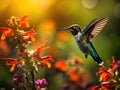 Humming birds feeding Royalty Free Stock Photo