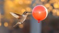Hummingbird and Balloon Royalty Free Stock Photo