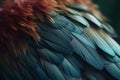 Hummingbird colorful feathers background. Generative AI