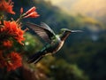 Hummingbird in flight