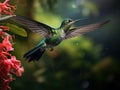 Hummingbird in flight