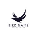 Hummingbird logo design vector template, Bird logo for modern business, simple minimalist and clean design Royalty Free Stock Photo