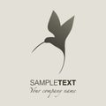 Hummingbird silhouette logo. Royalty Free Stock Photo