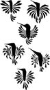 hummingbird tattoo black ink pack collection illustration