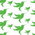Hummingbird vector art background design for fabric and decor.