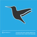 Hummingbird vector icon. Bird symbol. Vector EPS 10