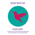 Hummingbird vector icon. Bird symbol. Vector EPS 10