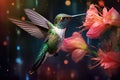 Hummingbirds and flowers in macro photography are a captivating sight