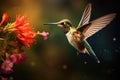 Hummingbirds and flowers in macro photography are a captivating sight