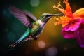 Hummingbirds and flowers in macro photography are a captivating sight