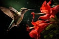 Hummingbirds and flowers in macro photography are a captivating sight