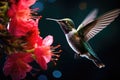 Hummingbirds and flowers in macro photography are a captivating sight