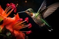 Hummingbirds and flowers in macro photography are a captivating sight