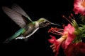 Hummingbirds and flowers in macro photography are a captivating sight