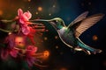 Hummingbirds and flowers in macro photography are a captivating sight