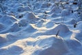 Hummocks under the snow Royalty Free Stock Photo