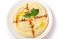 Hummus from above Royalty Free Stock Photo