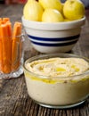 Hummus and Carrots - Food Snacking