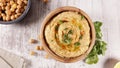 Hummus, chickpea dip with spicy
