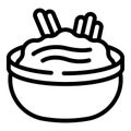 Hummus cuisine icon outline vector. Olive vegetable