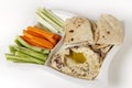 Hummus dip and crudites Royalty Free Stock Photo
