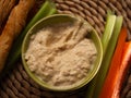 Hummus and dips in a bowl medium Royalty Free Stock Photo
